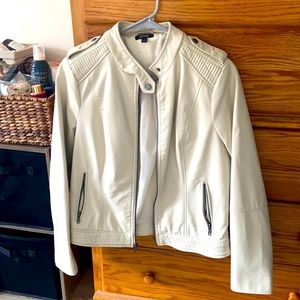 Cream leather jacket